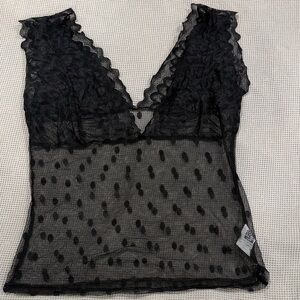 CBR Black Sheer Lace Chemise